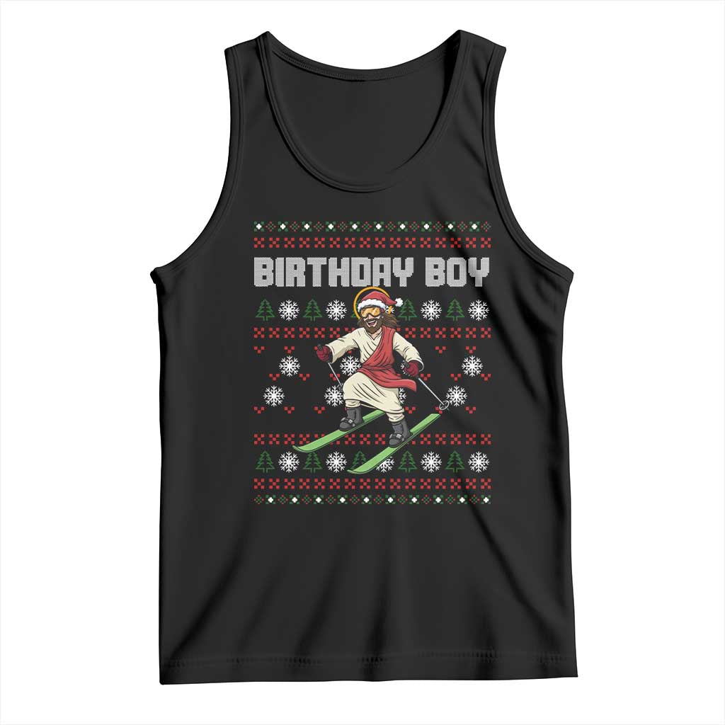 Jesus Christmas Meme Tank Top Snowboard Birthday Boy Ugly Xmas - Wonder Print Shop