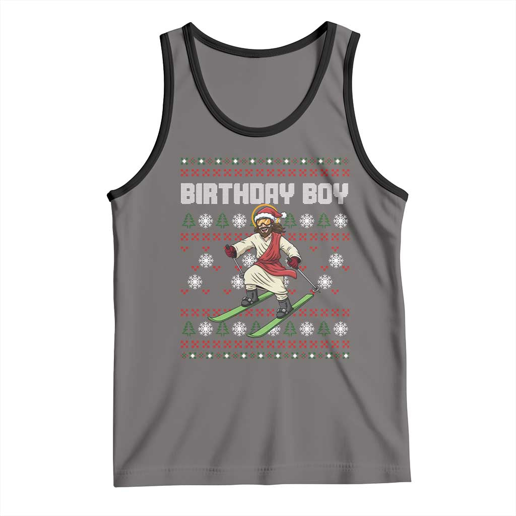 Jesus Christmas Meme Tank Top Snowboard Birthday Boy Ugly Xmas - Wonder Print Shop