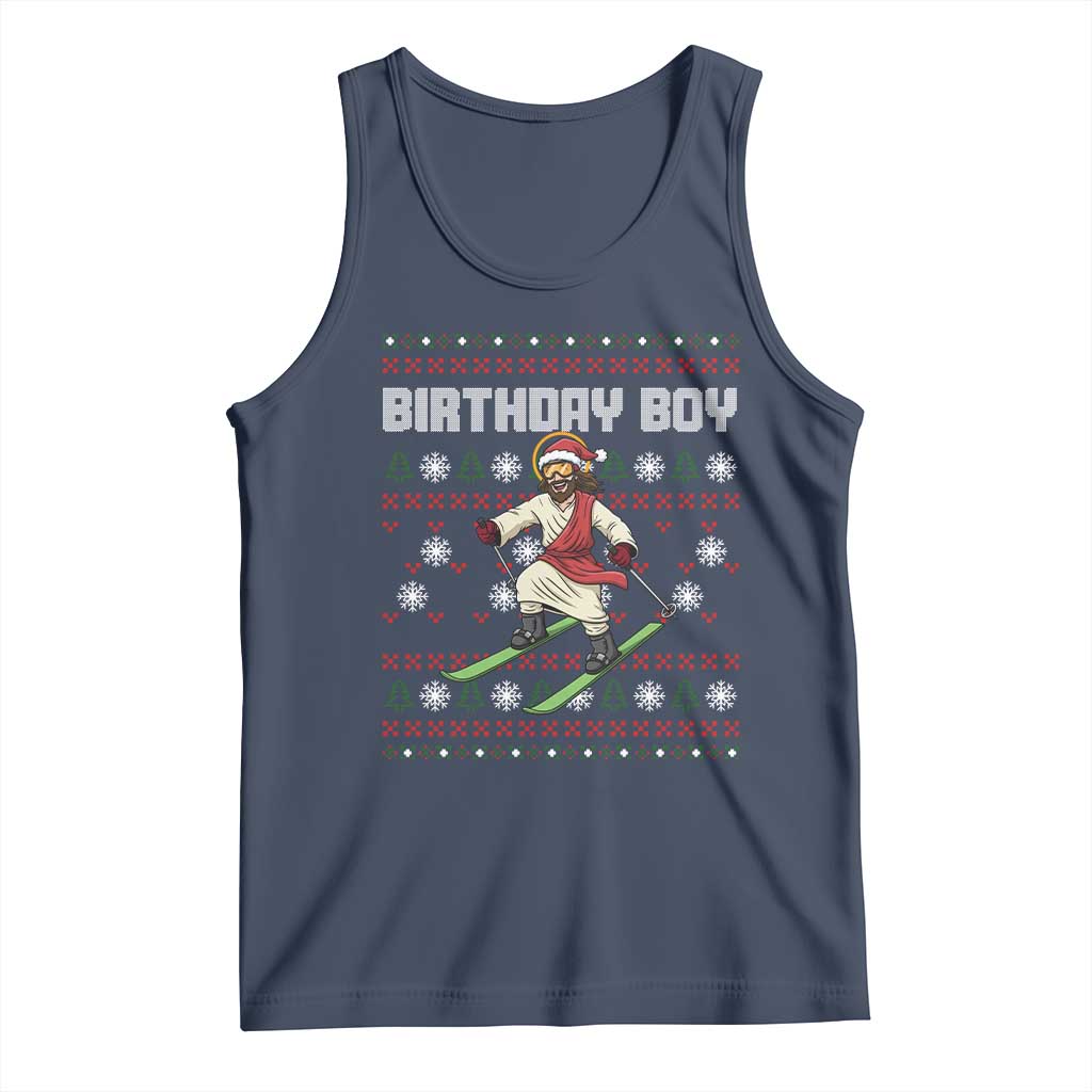 Jesus Christmas Meme Tank Top Snowboard Birthday Boy Ugly Xmas - Wonder Print Shop