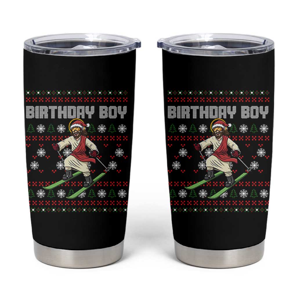 Jesus Christmas Meme Tumbler Cup Snowboard Birthday Boy Ugly Xmas