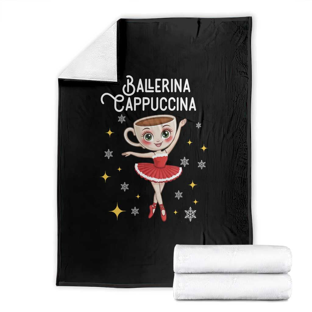 Ballerina Cappuccina Christmas Throw Blanket Italian Brainrot Meme - Wonder Print Shop