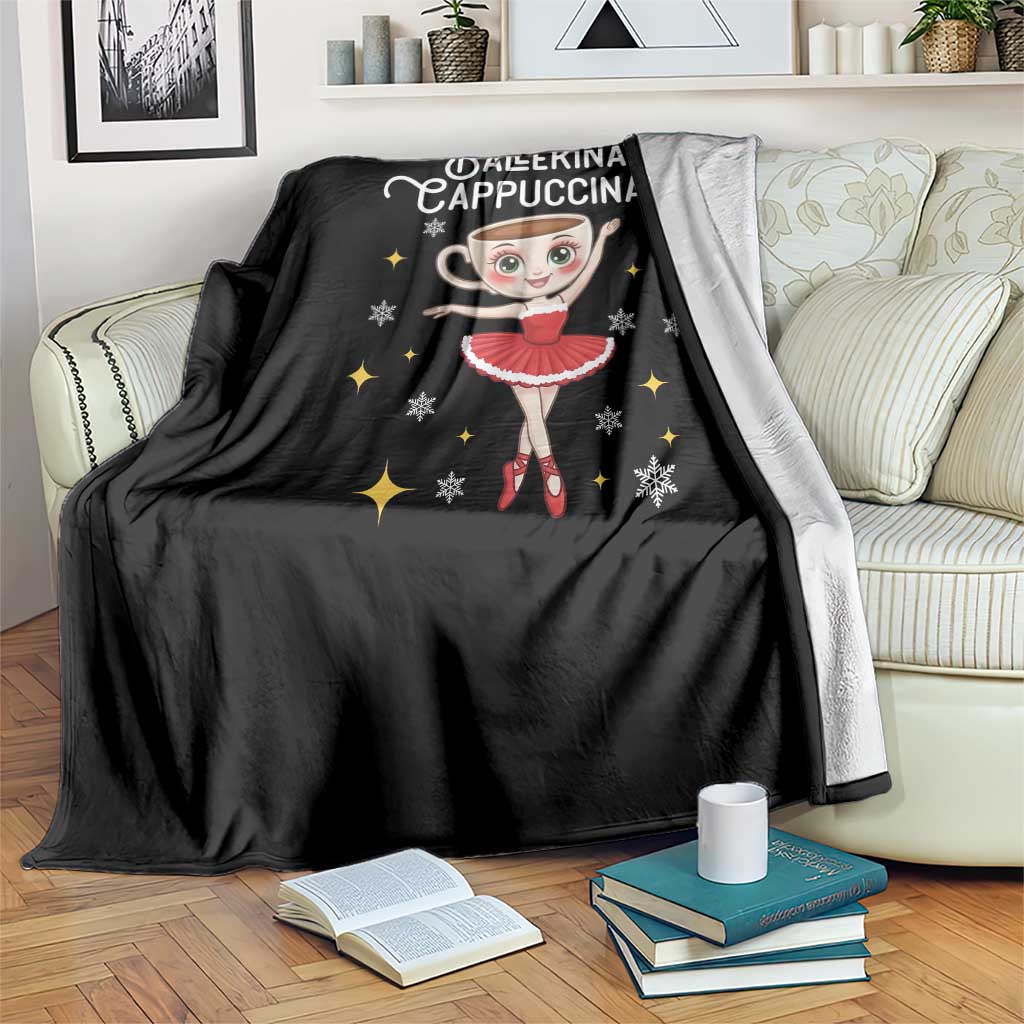 Ballerina Cappuccina Christmas Throw Blanket Italian Brainrot Meme - Wonder Print Shop