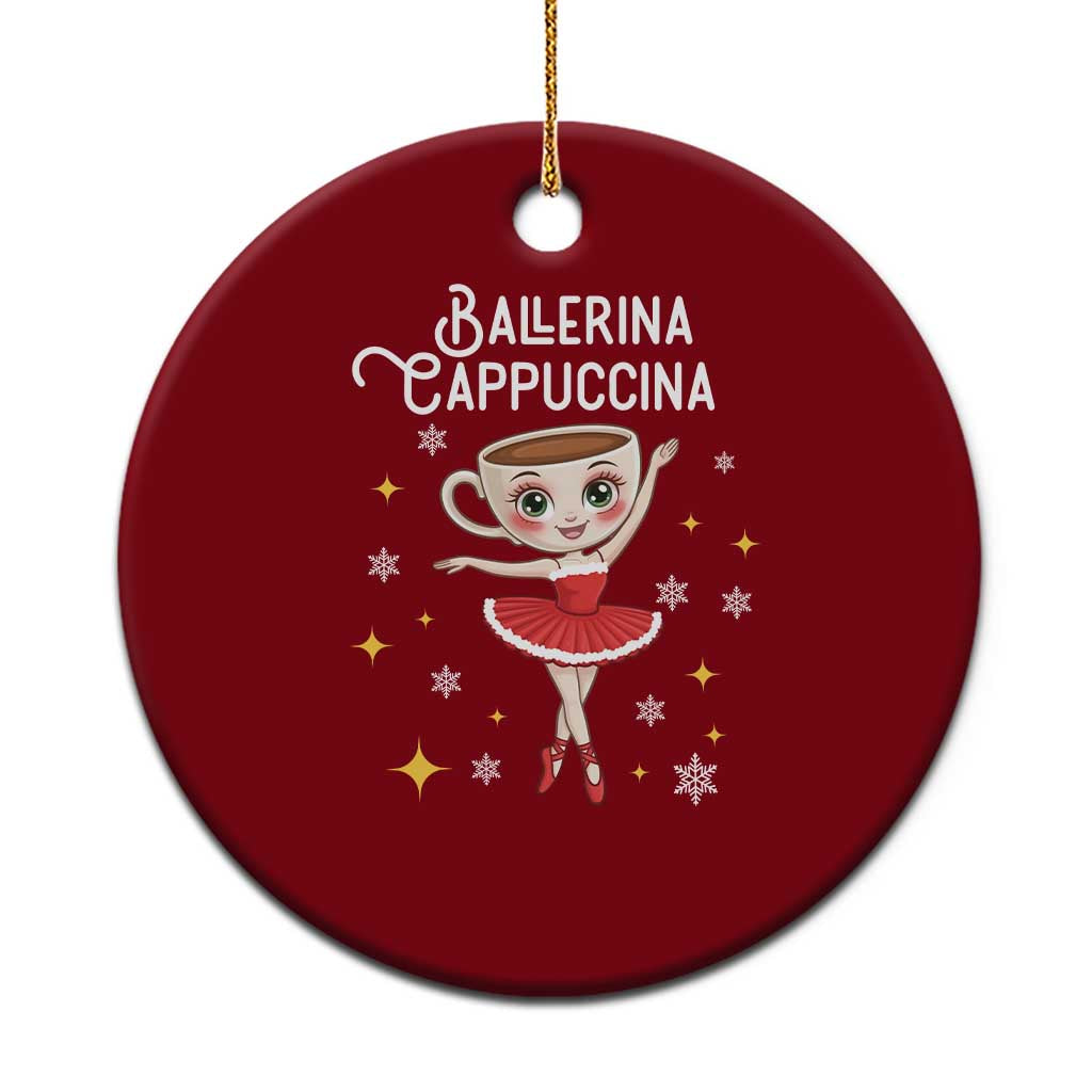 Ballerina Cappuccina Xmas Ceramic Ornament Italian Brainrot Meme - Wonder Print Shop