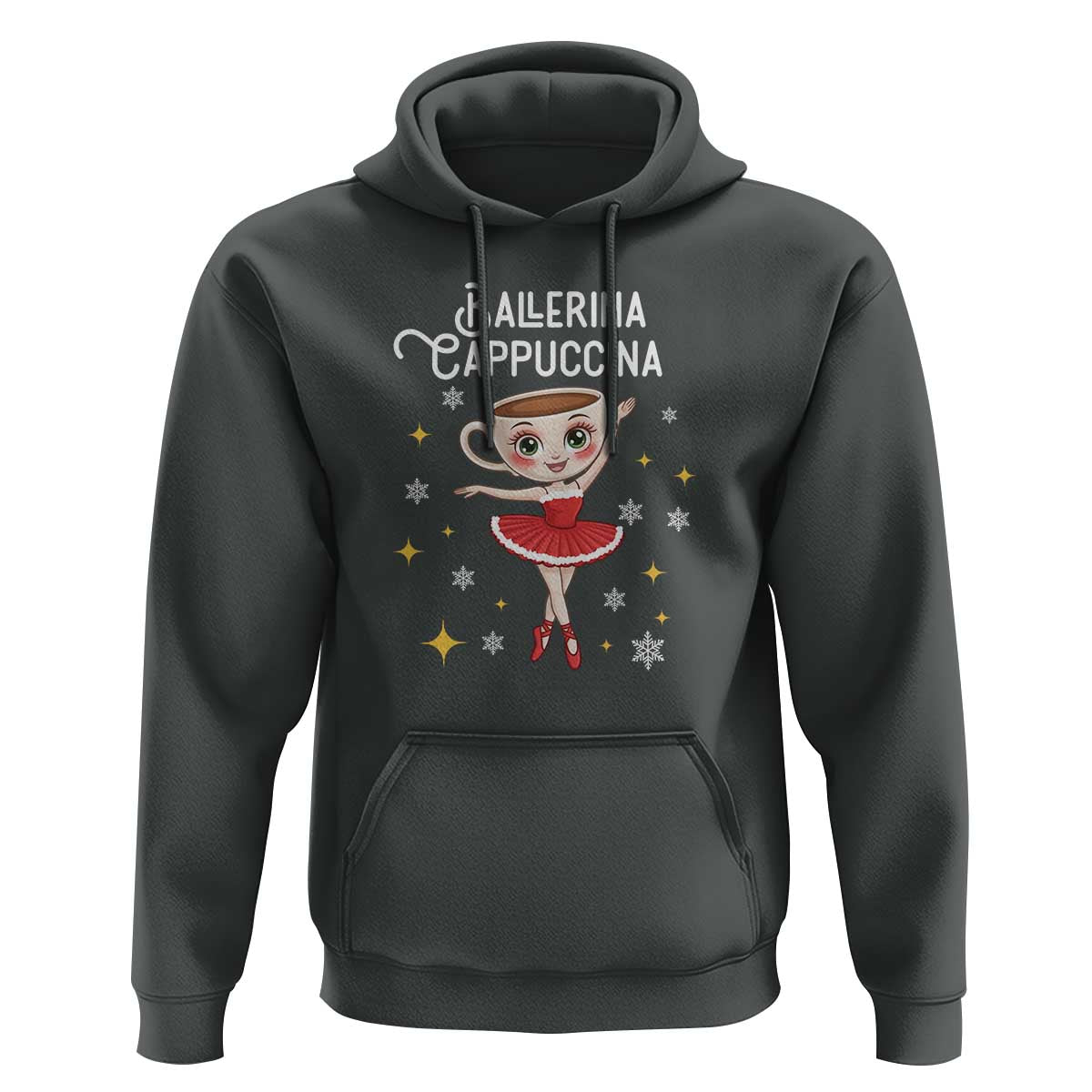 Ballerina Cappuccina Christmas Hoodie Italian Brainrot Meme - Wonder Print Shop