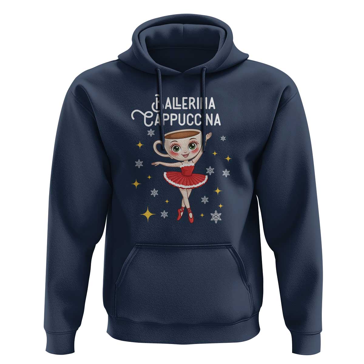 Ballerina Cappuccina Christmas Hoodie Italian Brainrot Meme - Wonder Print Shop