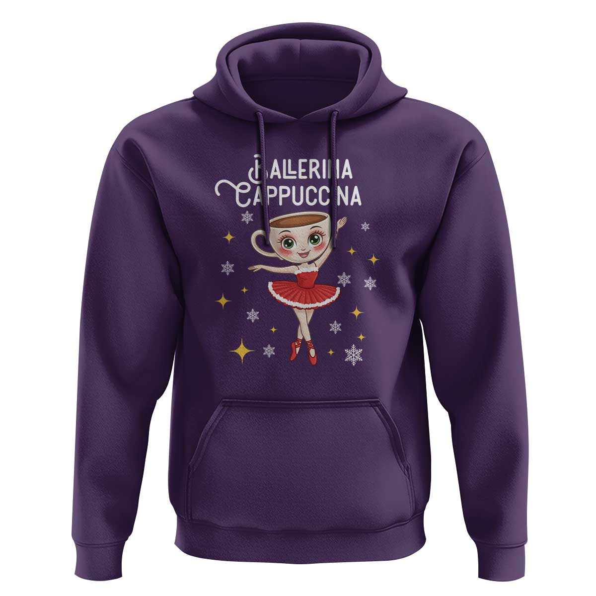 Ballerina Cappuccina Christmas Hoodie Italian Brainrot Meme - Wonder Print Shop
