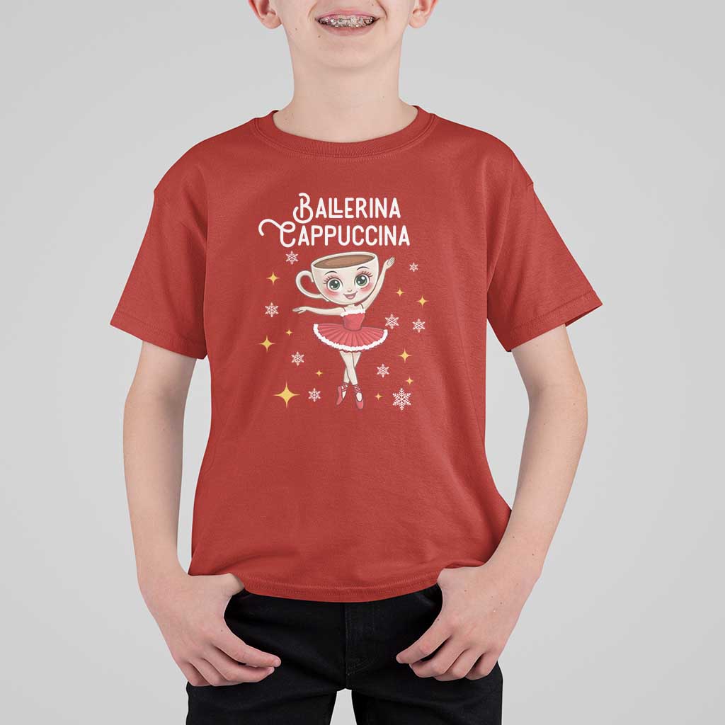 Ballerina Cappuccina Christmas T Shirt For Kid Italian Brainrot Meme - Wonder Print Shop