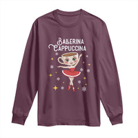 Ballerina Cappuccina Christmas Long Sleeve Shirt Italian Brainrot Meme - Wonder Print Shop