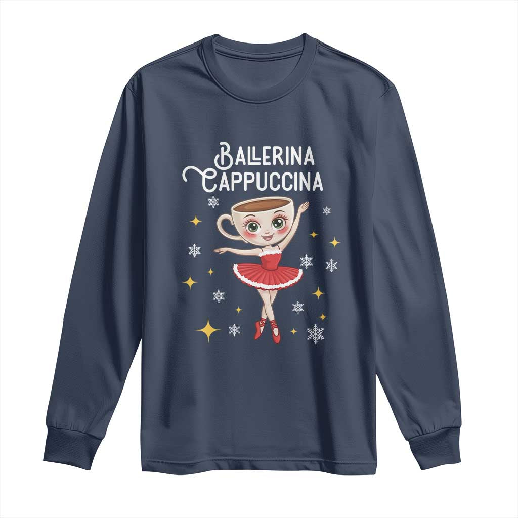 Ballerina Cappuccina Christmas Long Sleeve Shirt Italian Brainrot Meme - Wonder Print Shop