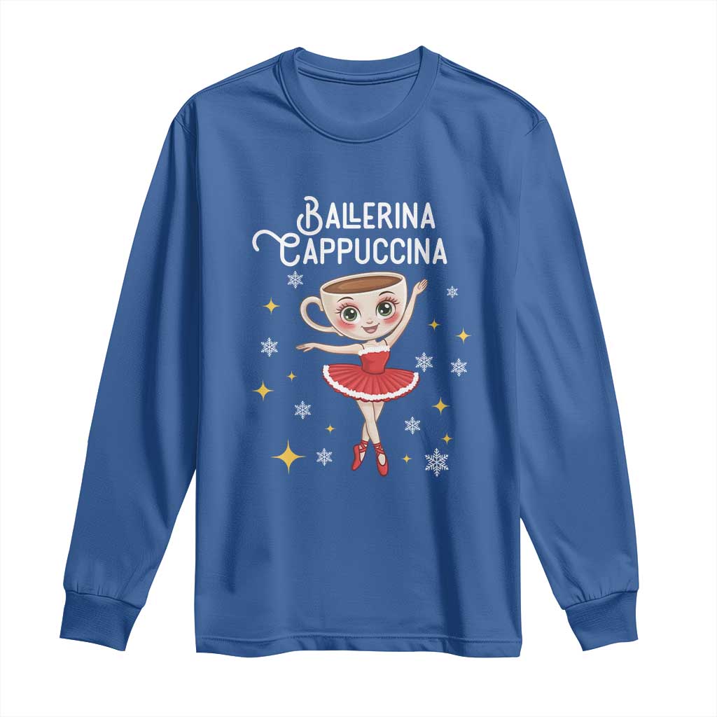 Ballerina Cappuccina Christmas Long Sleeve Shirt Italian Brainrot Meme - Wonder Print Shop