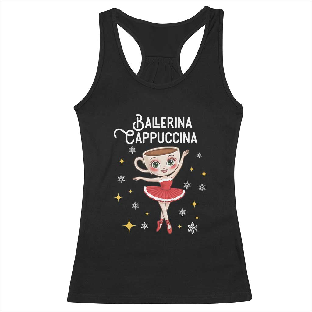 Ballerina Cappuccina Christmas Racerback Tank Top Italian Brainrot Meme - Wonder Print Shop