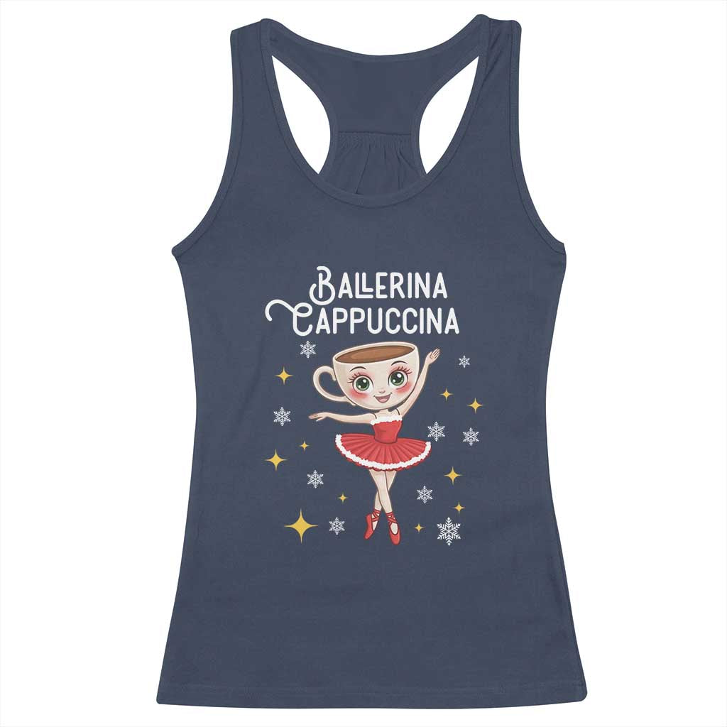 Ballerina Cappuccina Christmas Racerback Tank Top Italian Brainrot Meme - Wonder Print Shop