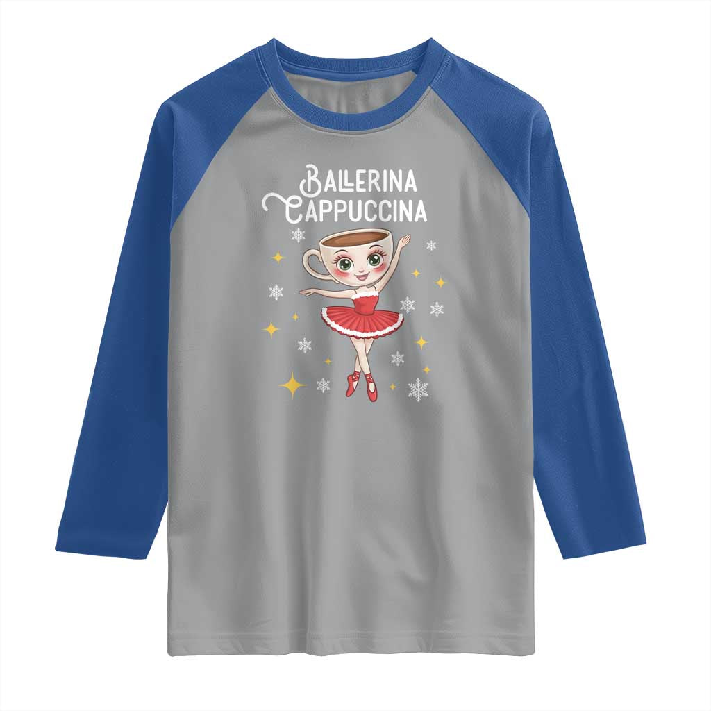 Ballerina Cappuccina Christmas Raglan Shirt Italian Brainrot Meme - Wonder Print Shop