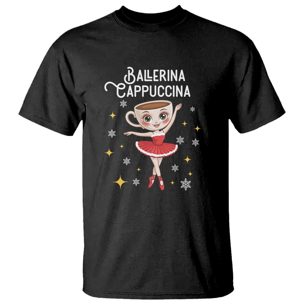 Ballerina Cappuccina Christmas T Shirt Italian Brainrot Meme - Wonder Print Shop