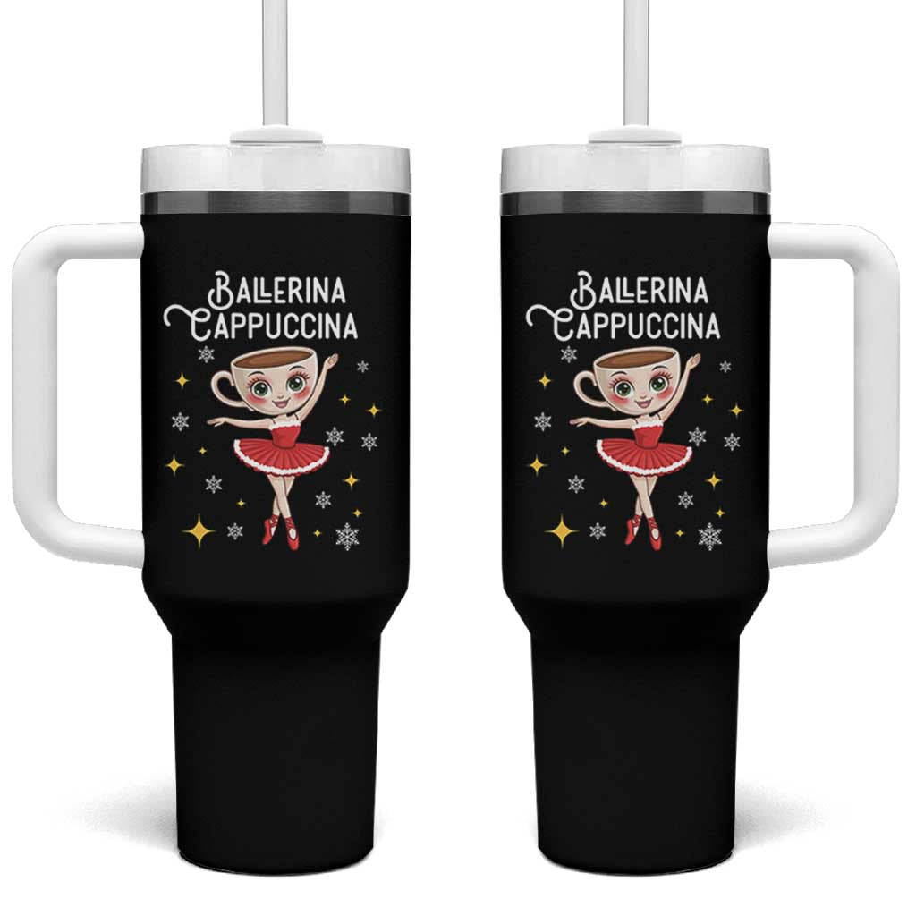 Ballerina Cappuccina Christmas Tumbler With Handle Italian Brainrot Meme