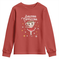 Ballerina Cappuccina Christmas Youth Sweatshirt Italian Brainrot Meme - Wonder Print Shop