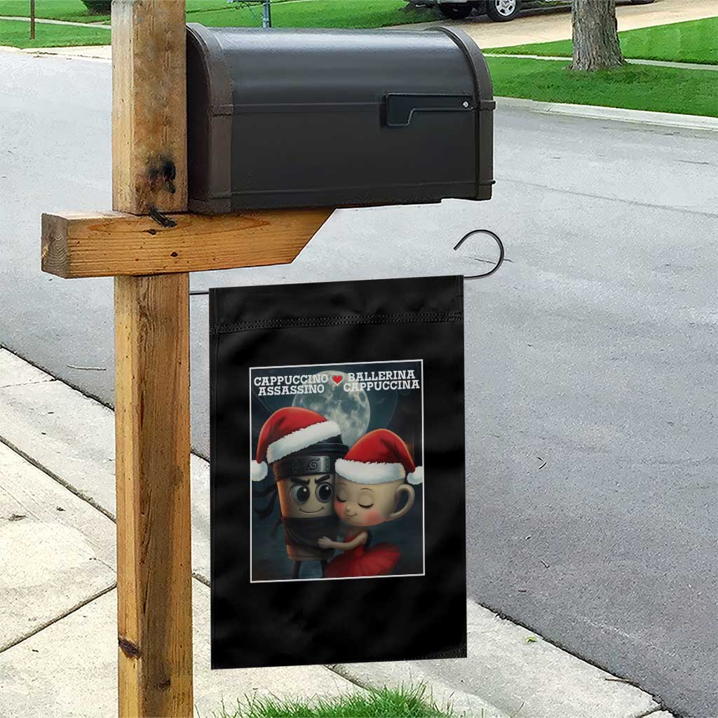 Funny Christmas Couple Garden Flag Italian Brainrot Meme - Wonder Print Shop