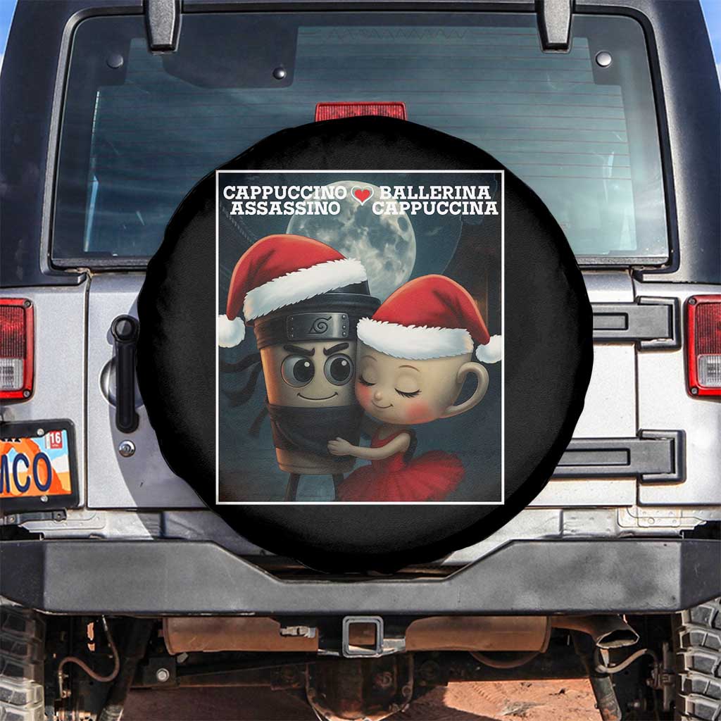 Funny Christmas Couple Spare Tire Cover Italian Brainrot Meme - Wonder Print Shop