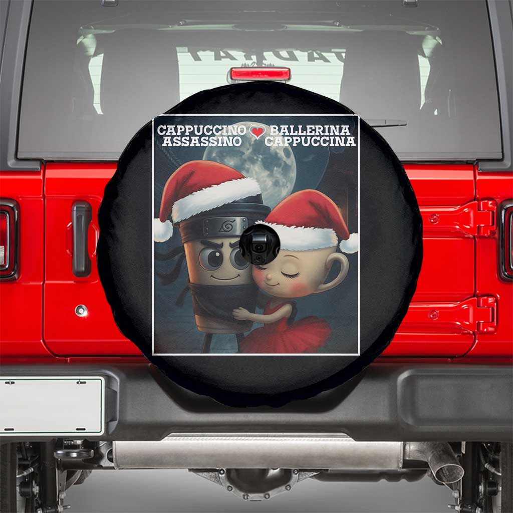Funny Christmas Couple Spare Tire Cover Italian Brainrot Meme - Wonder Print Shop