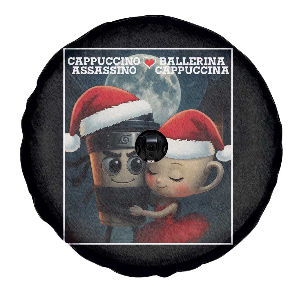 Funny Christmas Couple Spare Tire Cover Italian Brainrot Meme - Wonder Print Shop