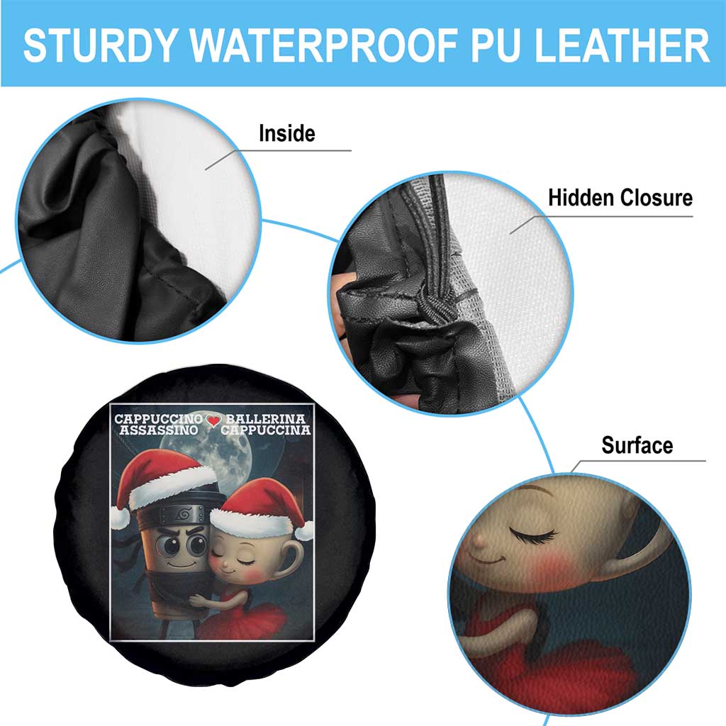 Funny Christmas Couple Spare Tire Cover Italian Brainrot Meme - Wonder Print Shop