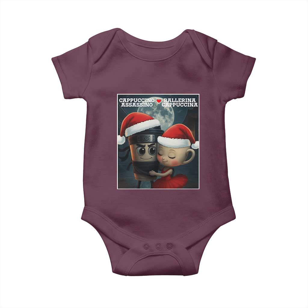 Funny Christmas Couple Baby Onesie Italian Brainrot Meme - Wonder Print Shop