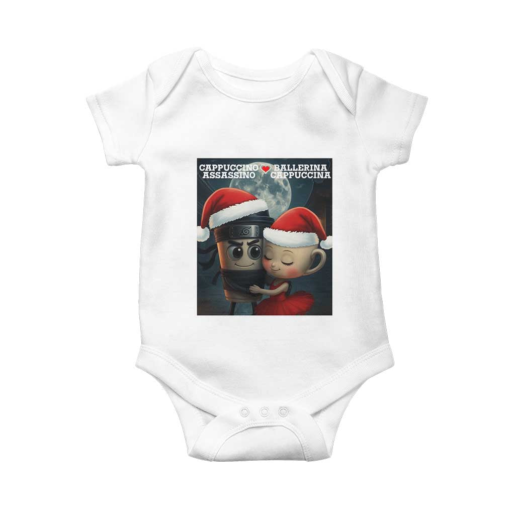 Funny Christmas Couple Baby Onesie Italian Brainrot Meme - Wonder Print Shop