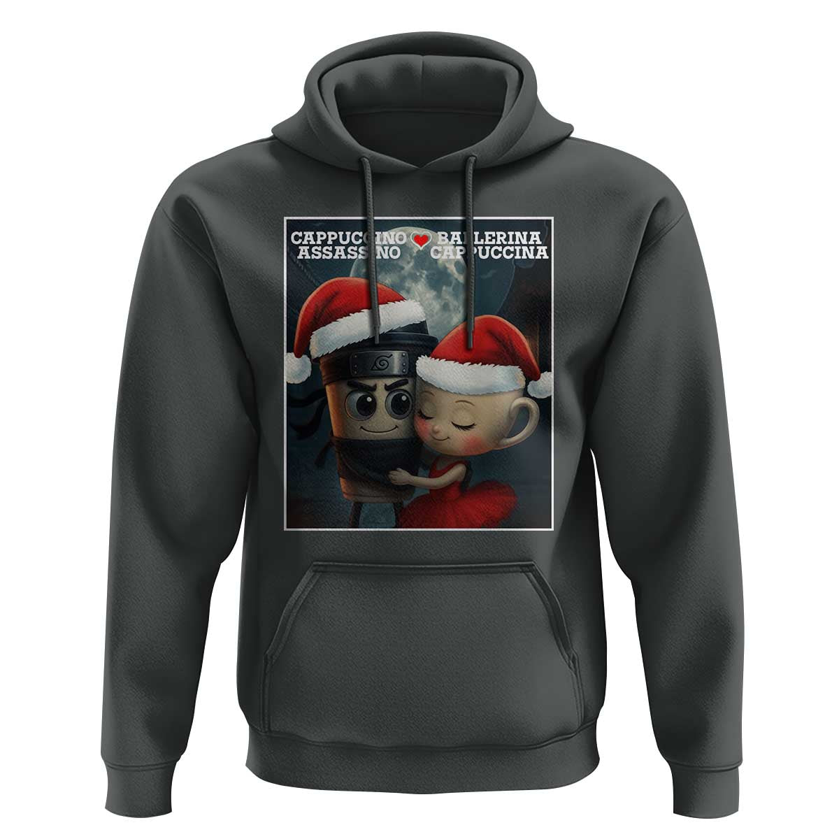 Funny Christmas Couple Hoodie Italian Brainrot Meme - Wonder Print Shop