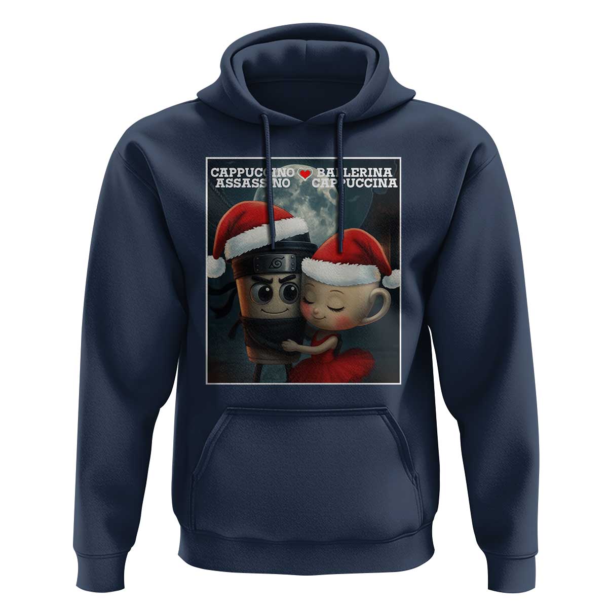 Funny Christmas Couple Hoodie Italian Brainrot Meme - Wonder Print Shop