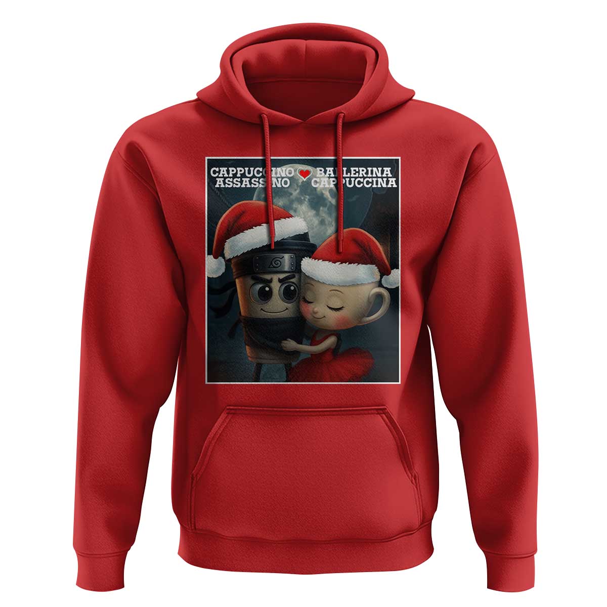 Funny Christmas Couple Hoodie Italian Brainrot Meme - Wonder Print Shop
