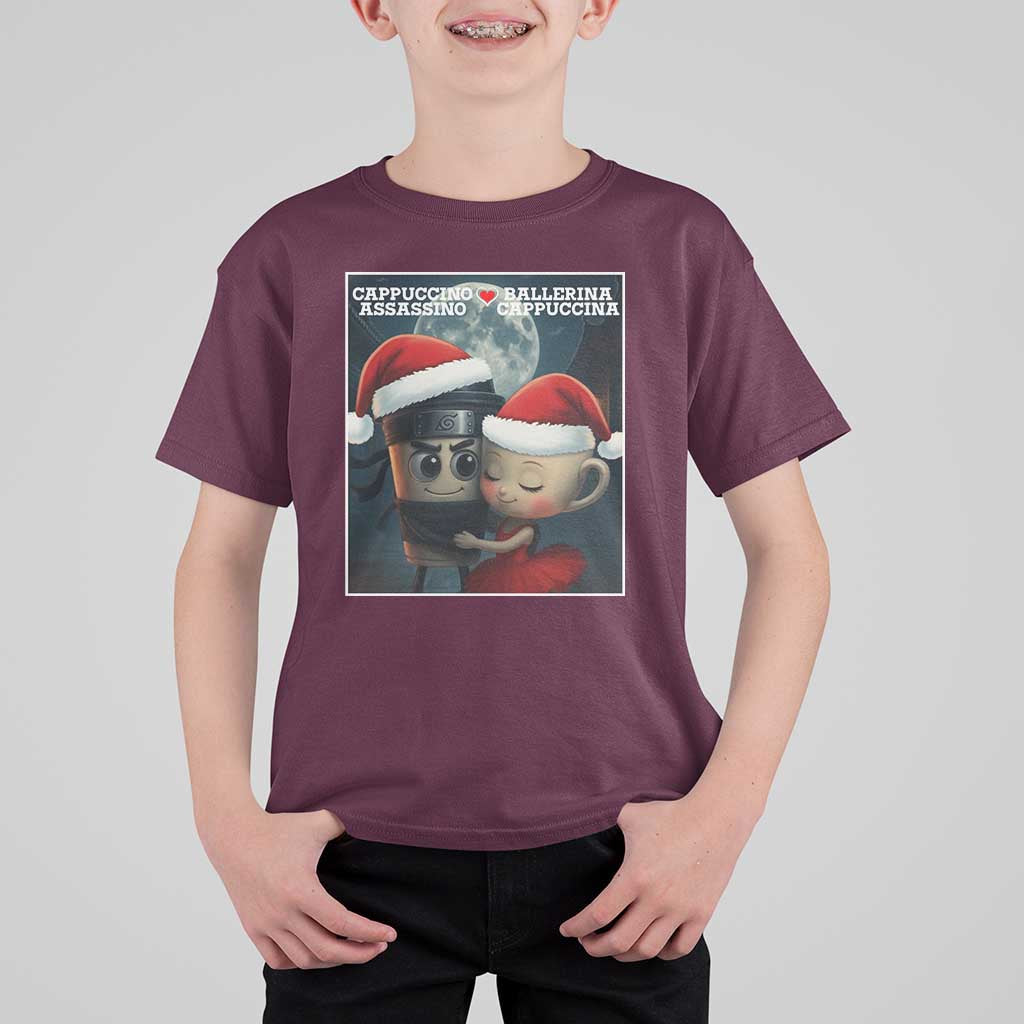 Funny Christmas Couple T Shirt For Kid Italian Brainrot Meme - Wonder Print Shop