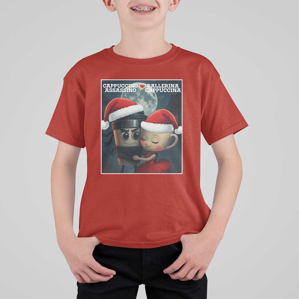 Funny Christmas Couple T Shirt For Kid Italian Brainrot Meme - Wonder Print Shop