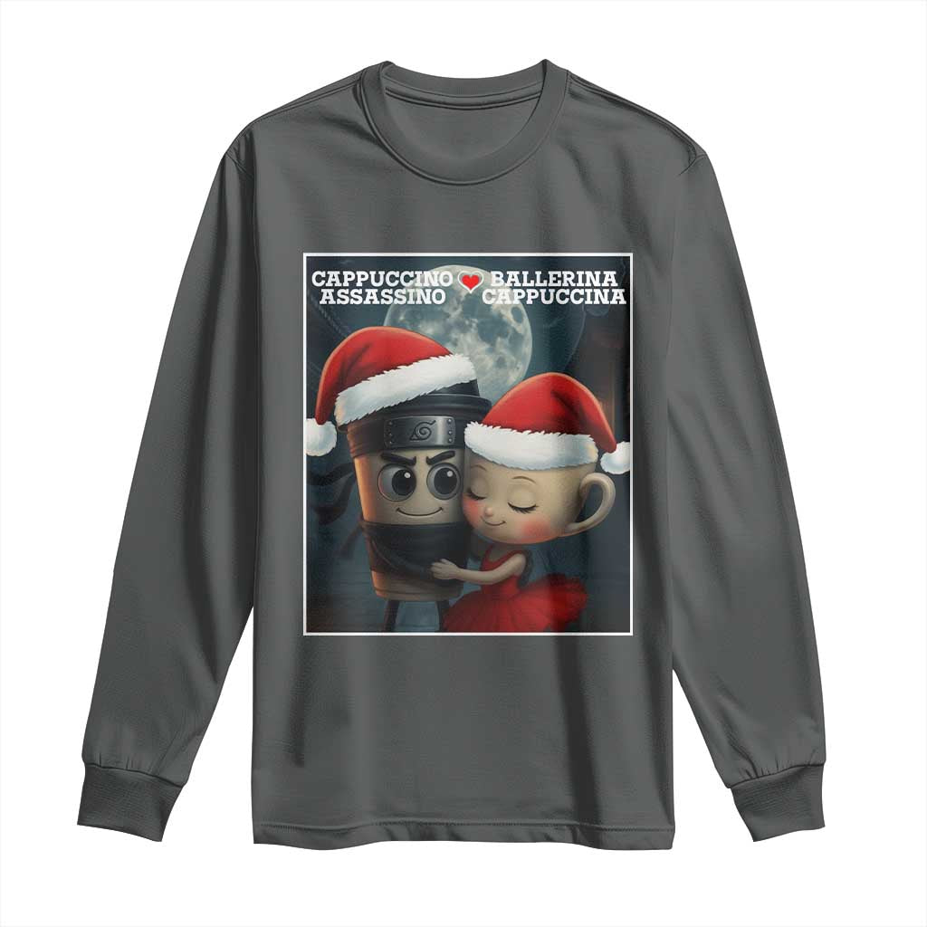 Funny Christmas Couple Long Sleeve Shirt Italian Brainrot Meme - Wonder Print Shop