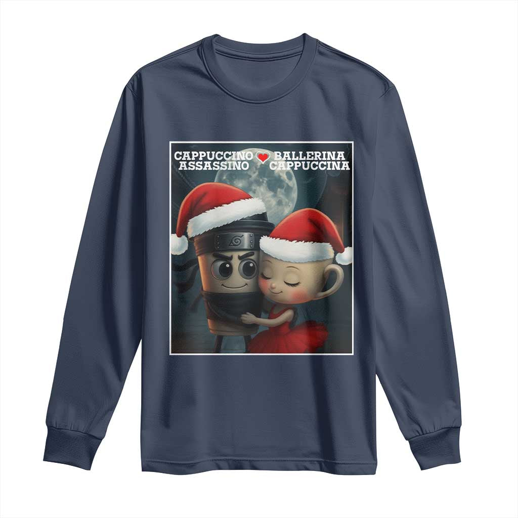 Funny Christmas Couple Long Sleeve Shirt Italian Brainrot Meme - Wonder Print Shop