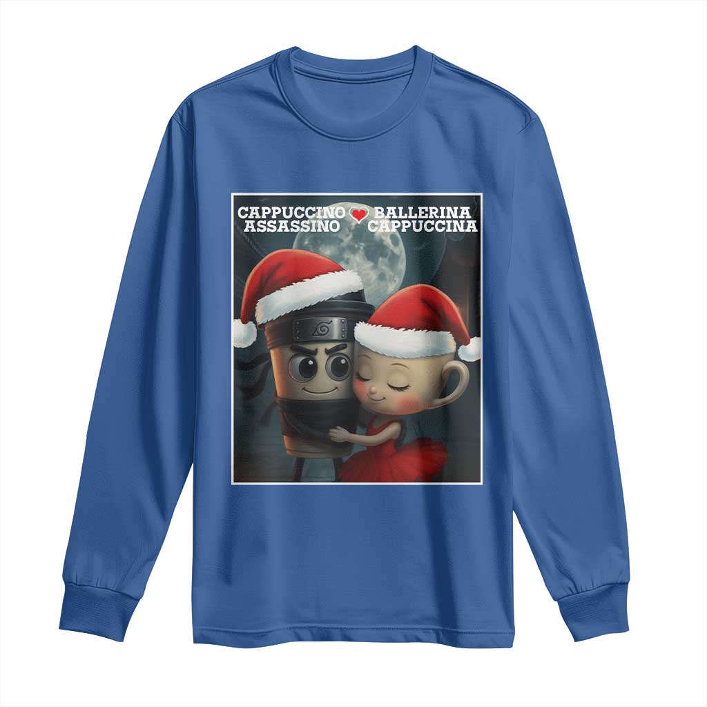 Funny Christmas Couple Long Sleeve Shirt Italian Brainrot Meme - Wonder Print Shop