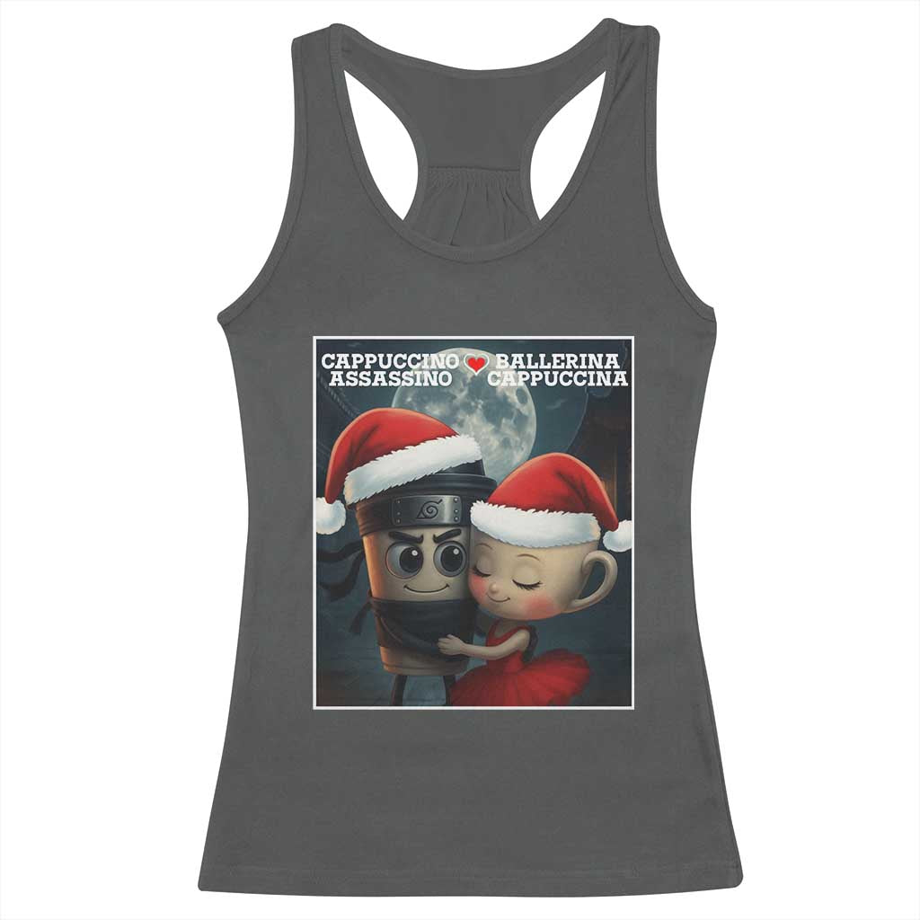 Funny Christmas Couple Racerback Tank Top Italian Brainrot Meme - Wonder Print Shop
