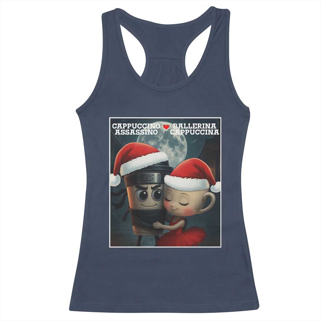 Funny Christmas Couple Racerback Tank Top Italian Brainrot Meme - Wonder Print Shop