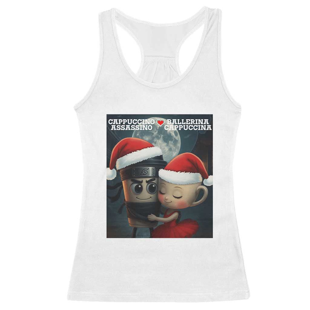Funny Christmas Couple Racerback Tank Top Italian Brainrot Meme - Wonder Print Shop