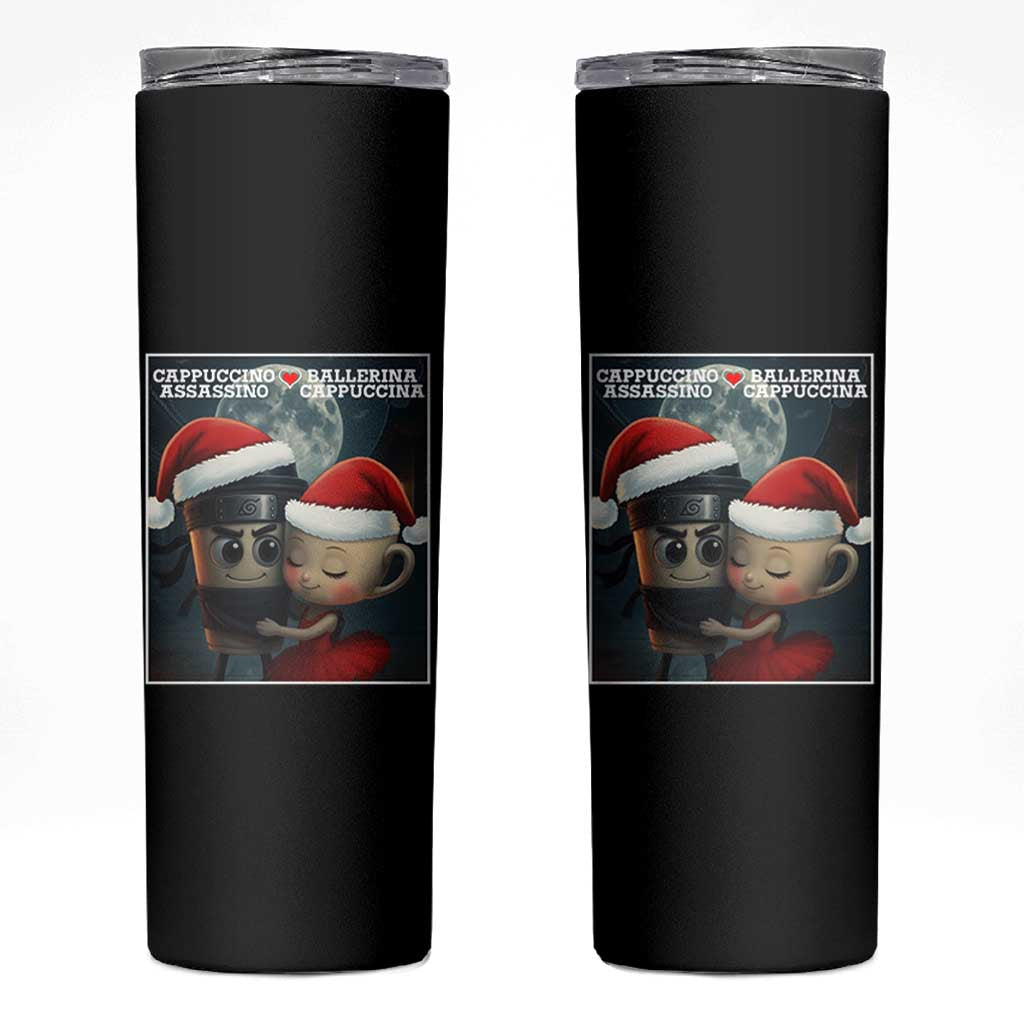 Funny Christmas Couple Skinny Tumbler Italian Brainrot Meme - Wonder Print Shop
