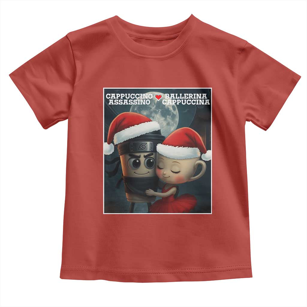 Funny Christmas Couple Toddler T Shirt Italian Brainrot Meme - Wonder Print Shop