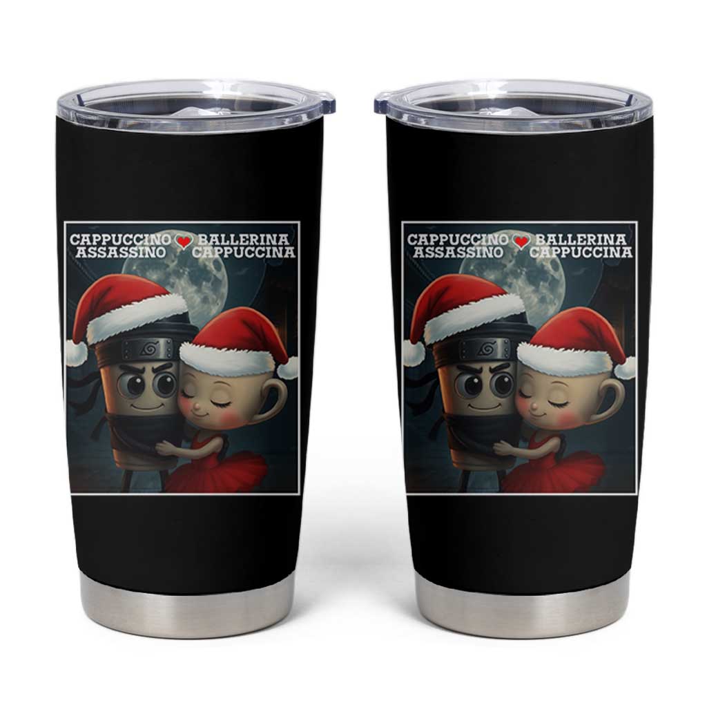 Funny Christmas Couple Tumbler Cup Italian Brainrot Meme - Wonder Print Shop
