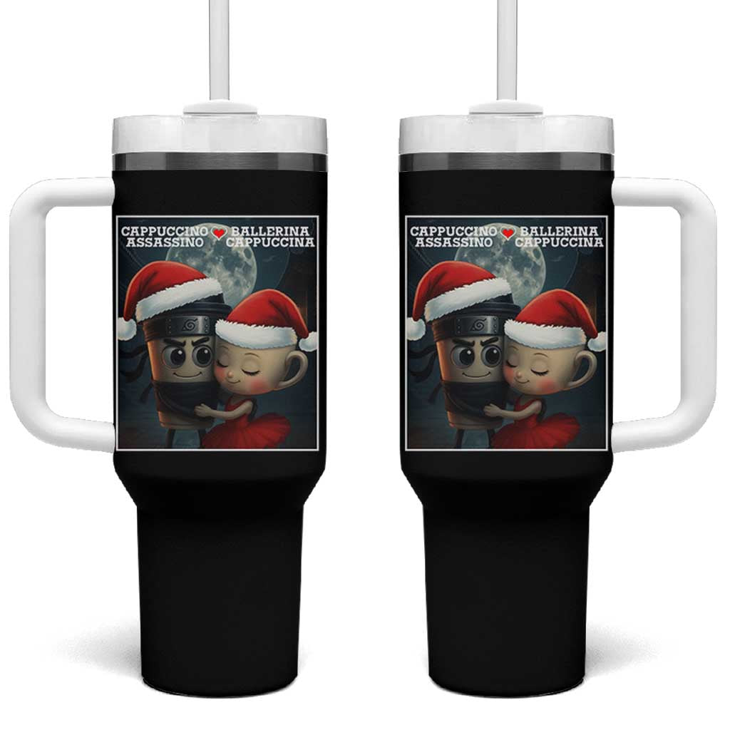 Funny Christmas Couple Tumbler With Handle Italian Brainrot Meme - Wonder Print Shop