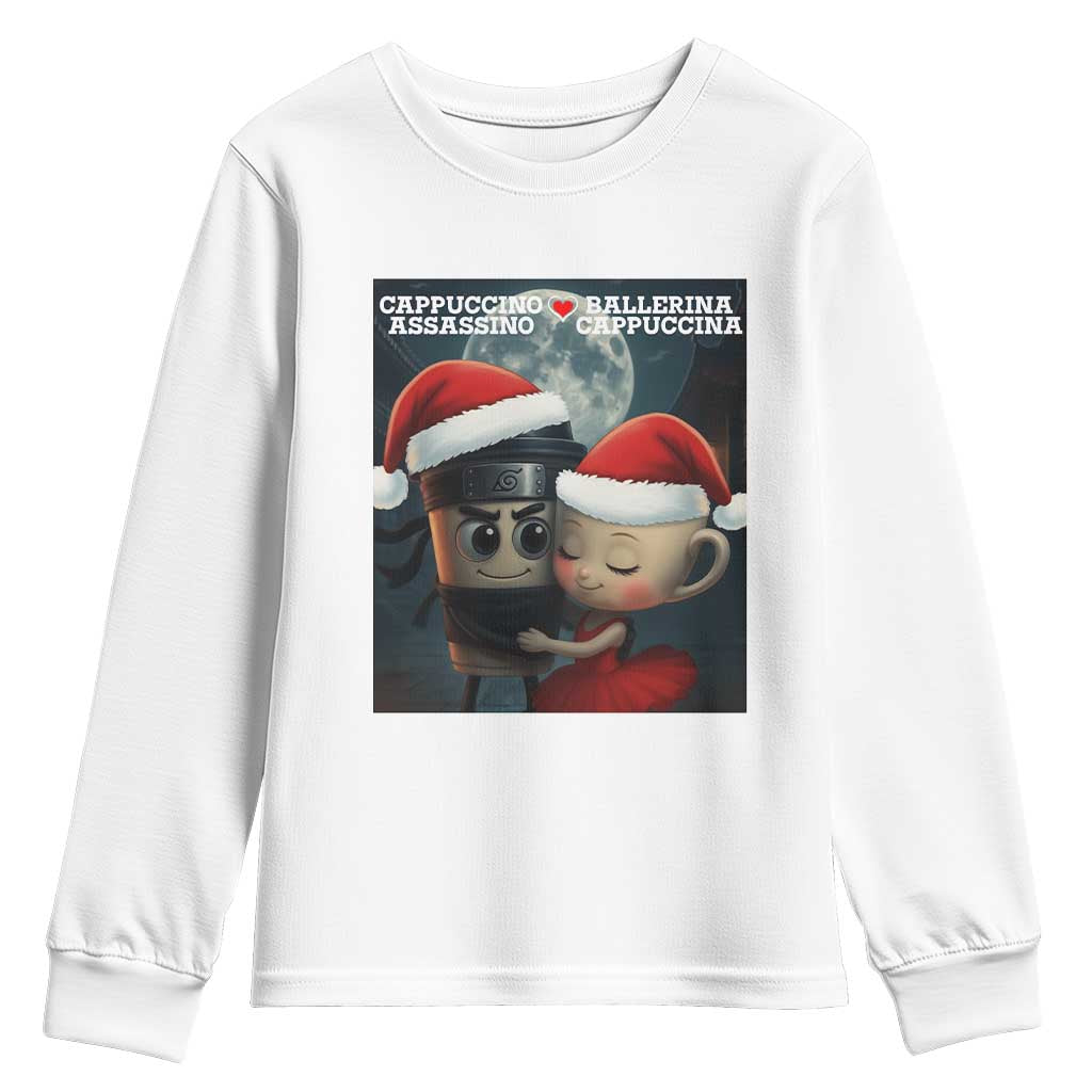 Funny Christmas Couple Youth Sweatshirt Italian Brainrot Meme - Wonder Print Shop