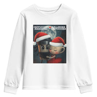 Funny Christmas Couple Youth Sweatshirt Italian Brainrot Meme - Wonder Print Shop