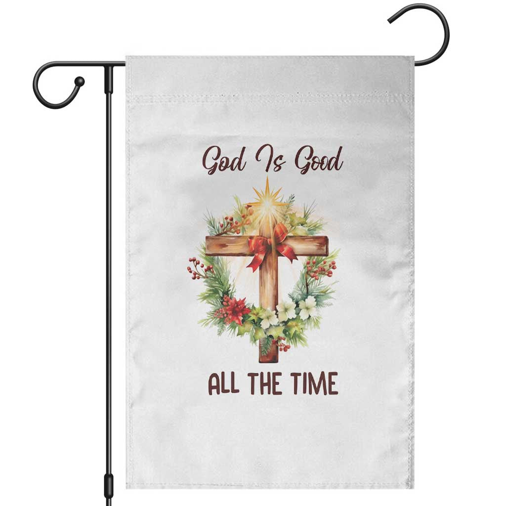Cross Christian Christmas Garden Flag God Is Good All The Time - Wonder Print Shop