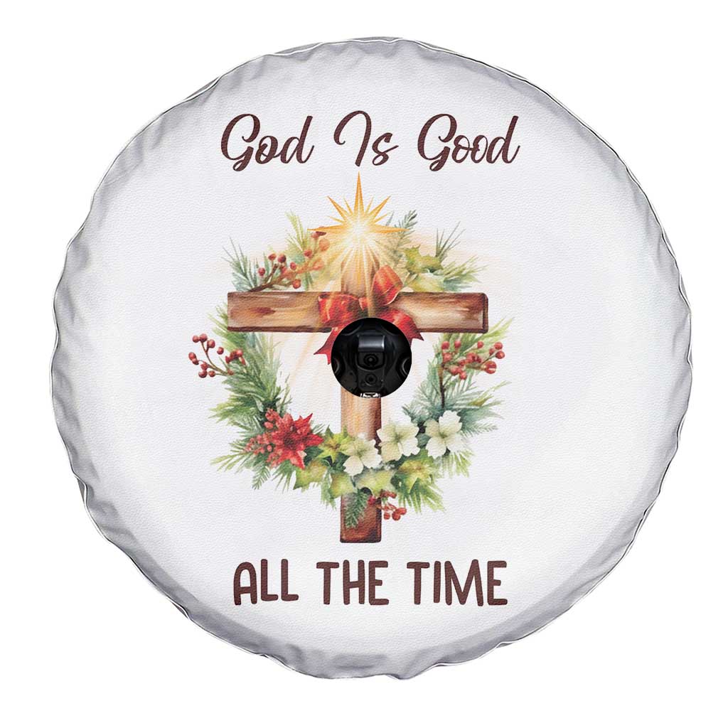 Cross Christian Christmas Spare Tire Cover God Is Good All The Time - Wonder Print Shop