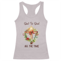Cross Christian Christmas Racerback Tank Top God Is Good All The Time - Wonder Print Shop
