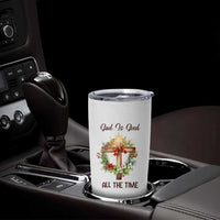 Cross Christian Christmas Tumbler Cup God Is Good All The Time - Wonder Print Shop