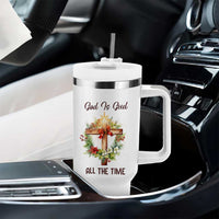 Cross Christian Christmas Tumbler With Handle God Is Good All The Time - Wonder Print Shop