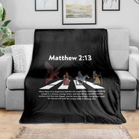 Jesus Christian Throw Blanket Cross Bible Verse Matthew 2:13 - Wonder Print Shop